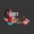 Colorful Playful Toy Car With Candy Elements Flower Decoration And Vibrant Color Design