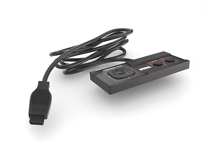 SNK Black Wired Game Controller With Long Cable For Gaming Devices 3d model