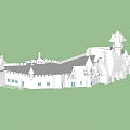 Ancient Architecture Design Featuring Multiple Towers Pointed Spires Intricate Roof Structures And Arched Windows