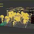 Lego F1 Car Pit Stop Scene With Yellow Crew Members Working