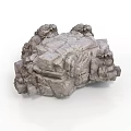 Modern Decorative Gray Rock with Irregular Shape and Rough Surface in Interior