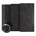 High Quality Black Marble Component With Natural Vein Pattern And Glossy Surface 3d model