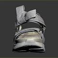Women's Light Gray Fabric Strap Sandals With Comfortable Thick Sole And Sporty Design