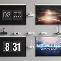 Modern projection curtain projector 3d model