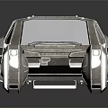 Futuristic Lunar Rover With Metallic Body And Large Wheels For Space Missions