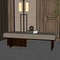 New Chinese Style Sofa Stool 3d model