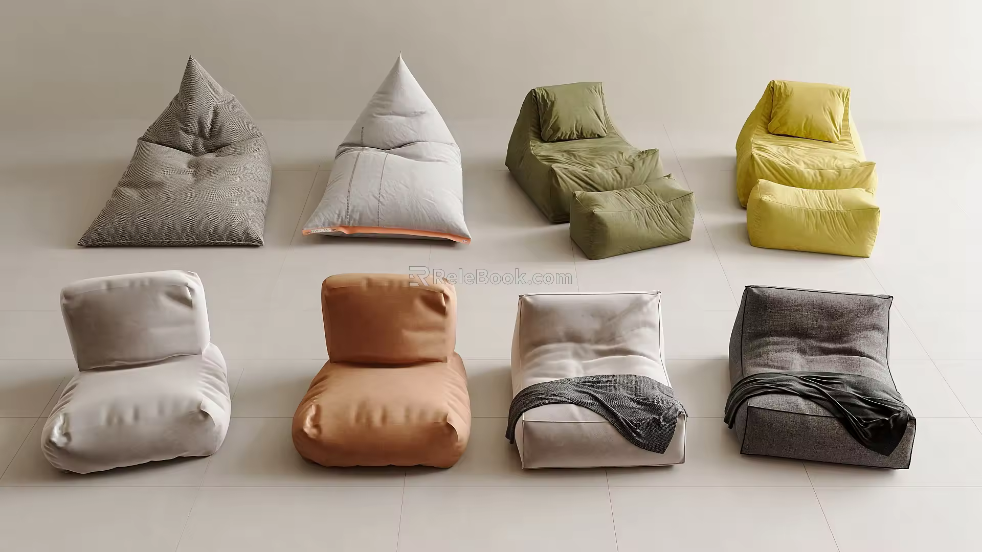 Modern Lazy Sofa Single Sofa Cushion Casual Sofa Lazy Sofa 3d model