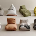 Modern Lazy Sofa Single Sofa Cushion Casual Sofa Lazy Sofa 3d model