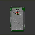 Green Fan Boat With Caged Propeller Gray Interior And Seat Structure