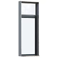 Modern Casement Window Design With Black Frame And Clear Glass Panels