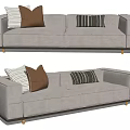 Modern double sofa 3d model