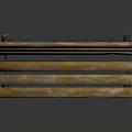 Rustic Wooden Bench Furniture With Natural Wood Slats And Metal Legs Design