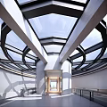 Modern Sales Office Building With Unique Spiral Design And Green Surroundings