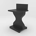 Modern Black Bar Stool With Curved Base And Sleek Contemporary Design