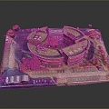 school university campus playground bird's-eye view of the city bird's-eye view miniature city miniature city landscape 3d model