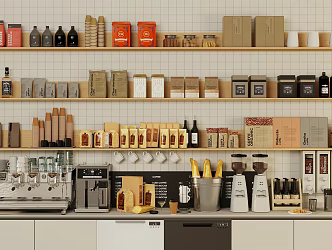 Grinder Coffee Machine Coffee Shop Decoration Coffee Bean Coffee Shop 3d model