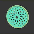 Golden Circular Clothing Accessory With Intricate Hollow Floral Pattern Design