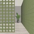 Silent Wind Cement Component Partition Cement Component Screen Silent Wind Cement Component Screen 3d model