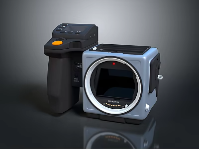 Professional Computer Workstation With Modern Gray Casing And Display Interface Buttons 3d model
