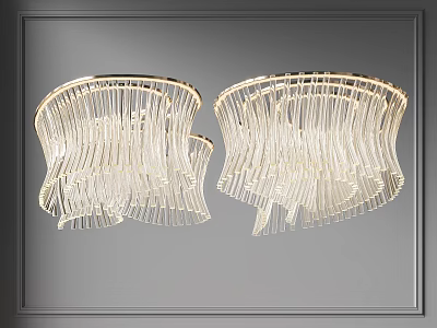 Modern crystal chandelier special-shaped crystal lamp sales office hall lamp club hall lamp 3d model