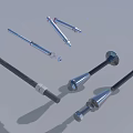 Various Metal Hardware Tools Including Bolts Screws And Fasteners For Construction