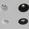 Modern Downlights And Spotlights With Black And White Sleek Design For Home Ceiling