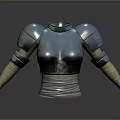 Medieval Fantasy Metal Chest Armor with Shoulder Plates and Arm Guards