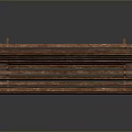 Modern Wooden Slatted Bench With Horizontal Planks And Sleek Legs