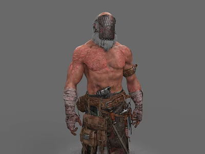 Medieval Blacksmith Character Animation Fire Forging Costume Design 3d model