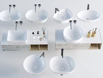 Modern wash basin wash basin wash basin bathroom products table basin 3d model