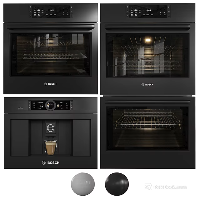 Bosch Kitchen Appliances Collection Featuring Ovens And Coffee Machine For Home Use 3d model 