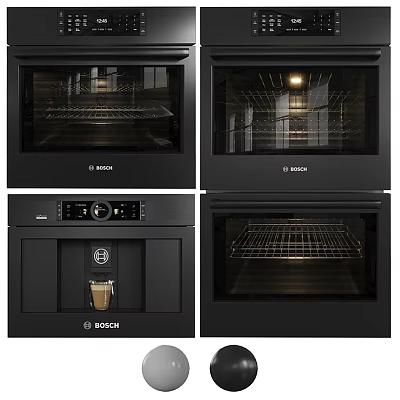 Bosch Kitchen Appliances Collection Featuring Ovens And Coffee Machine For Home Use 3d model