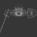 Mythical Armored Fantasy Creature Character With Horned Helmet Winged Armor And Sword