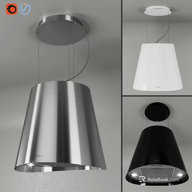 Modern Kitchen Pendant Lights In Silver White And Black Stylish Design 3d model 