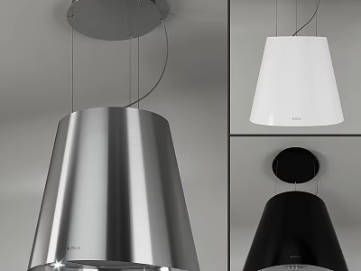 Modern Kitchen Pendant Lights In Silver White And Black Stylish Design 3d model