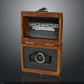 UNCHARTED Fashion Accessory Ring In Open Wooden Box With Black Velvet Lining And Brand Mark