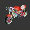 Modern motorcycle two-wheeled motorcycle off-road motorcycle road racing motorcycle 3d model