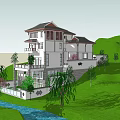 Modern Chinese Style Detached Villa With Mountain And Waterfront Views