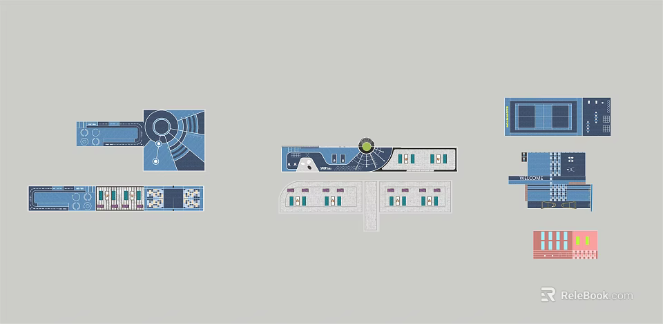 Fire Rescue Access Design Layout With Safety Markings And Emergency Paths 3d model