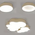 Modern Ceiling Lights Set With Round And Cloud Shaped Design For Home Decor 3d model