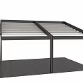 Modern Architectural Component With Metal Frame Glass Panels And Foldable Structure 3d model