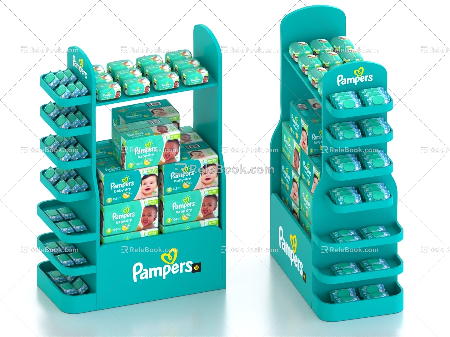 Diapers Baby Products Diapers Maternal and Infant Products Supermarket Shelf Showcase Booth Commodity Packaging model