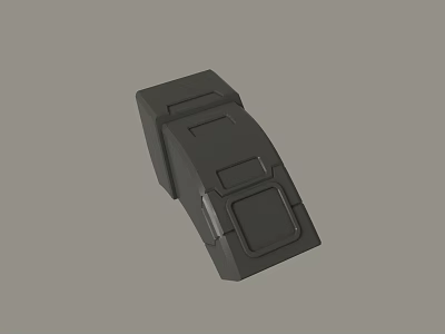 Other 3D Rendered Black Geometric Component With Rectangular Grooves And Surface Details 3d model