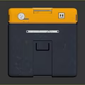 Portable Solar Powered Storage Container With Yellow Top And Gray Body For Daily Use