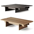 Modern Coffee Table With Black And Natural Wood Finish Sleek Simple Design For Living Room