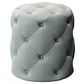 Light Green Tufted Fabric Shoe Bench With Diamond Button Design For Entryway