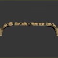 Ornate Golden Metal Furniture Handle With Intricate Carved Floral Patterns And Shiny Surface