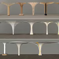 Unique Designer Columns With Artistic Sculptural Shapes And Modern Material Finishes For Interior
