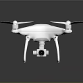 White Quadcopter Drone With Built In Camera For Aerial Photography And Remote Control