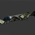 3D Topographic Model With Detailed Mountain Ranges Blue Water Bodies And Snowy Textures